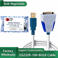Câble convertisseur USB vers RS232 US232R-10-BULK/US232R-500-BULK, puce FTDI FT232R, adaptateur mâle DB9 avec LED d'état TXD RXD