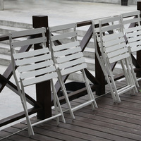 Chaise de table de loisirs scandinave moderne combinaison décontractée thé au lait café extérieur pliable meubles en fer pour balcon