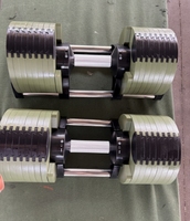 Mancuernas Ajustables de Hierro Fundido de 43 kg con Incrementos de 2.5 kg para Ejercicios de Brazos y Cuerpo
