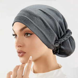 Turbans Pour Femmes - Bonnet Chapeau Femme Turban Chimio Coton Pour Filles Chapeaux De Travail Musulmanes Cheveux Sortie Bonnet Chirurgical Tissu Pour Femmes Avec Des Cheveux BoucléS Dreadlocks