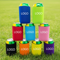 Coozies de bière de support trapu personnalisé avec logo bouteille mince néoprène isolé vierge sublimation peut manchon refroidisseur