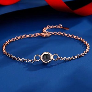 Dropshipping joyería Cubic Zirconia tenis pulsera personalizada foto proyección pulseras joyería mujer Bling pulsera - Product Image 4