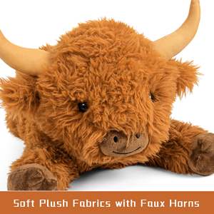 Adorable coussin en peluche décoratif, cadeau géant, jouet en peluche, vache des Highlands, animaux en peluche lestés - Product Image 6