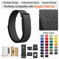 Bracelets élastiques en nylon antibactériens ajustables en gros pour Fitbit Air, bracelet de remplacement pour Google Fitbit Air