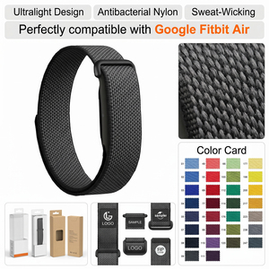Bracelets élastiques en nylon antibactériens ajustables en gros pour <span class=keywords><strong>Fitbit</strong></span> Air, bracelet de remplacement pour Google <span class=keywords><strong>Fitbit</strong></span> Air - Product Image 1