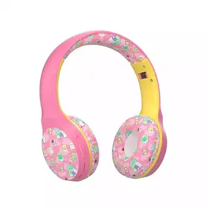 Nuevo VJ070 modelo privado auriculares inalámbricos Bluetooth para niños dibujos animados Graffiti Headwear estudiante lindos auriculares