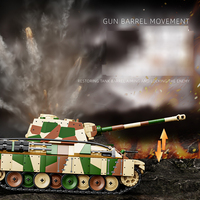 Tanque Alemán Panther de Armadura Media a Escala 1/28, Colección de Tanques Panzer Tipo G, Modelo de Bloques de Construcción