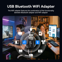 Adaptador USB WiFi 6 AX900 y Bluetooth 2 en 1 para PC de Escritorio, Adaptador de Red Inalámbrica de Doble Banda 2.4G/5GHz, Bluetooth 5.4, para Windows 10/11