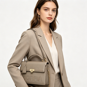 High quality fashionable women's shoulder bag PU leather customizable in multiple colors top quality ladies' designer <b>handbag</b> - Product Image 3