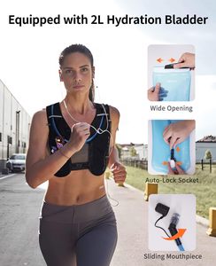 <span class=keywords><strong>Sac</strong></span> à dos d'<span class=keywords><strong>hydratation</strong></span> pour la course à pied, <span class=keywords><strong>sac</strong></span> léger et respirant avec poche à eau de 2 L, <span class=keywords><strong>sac</strong></span> à dos pour la randonnée, la course à pied, le cyclisme - Product Image 6