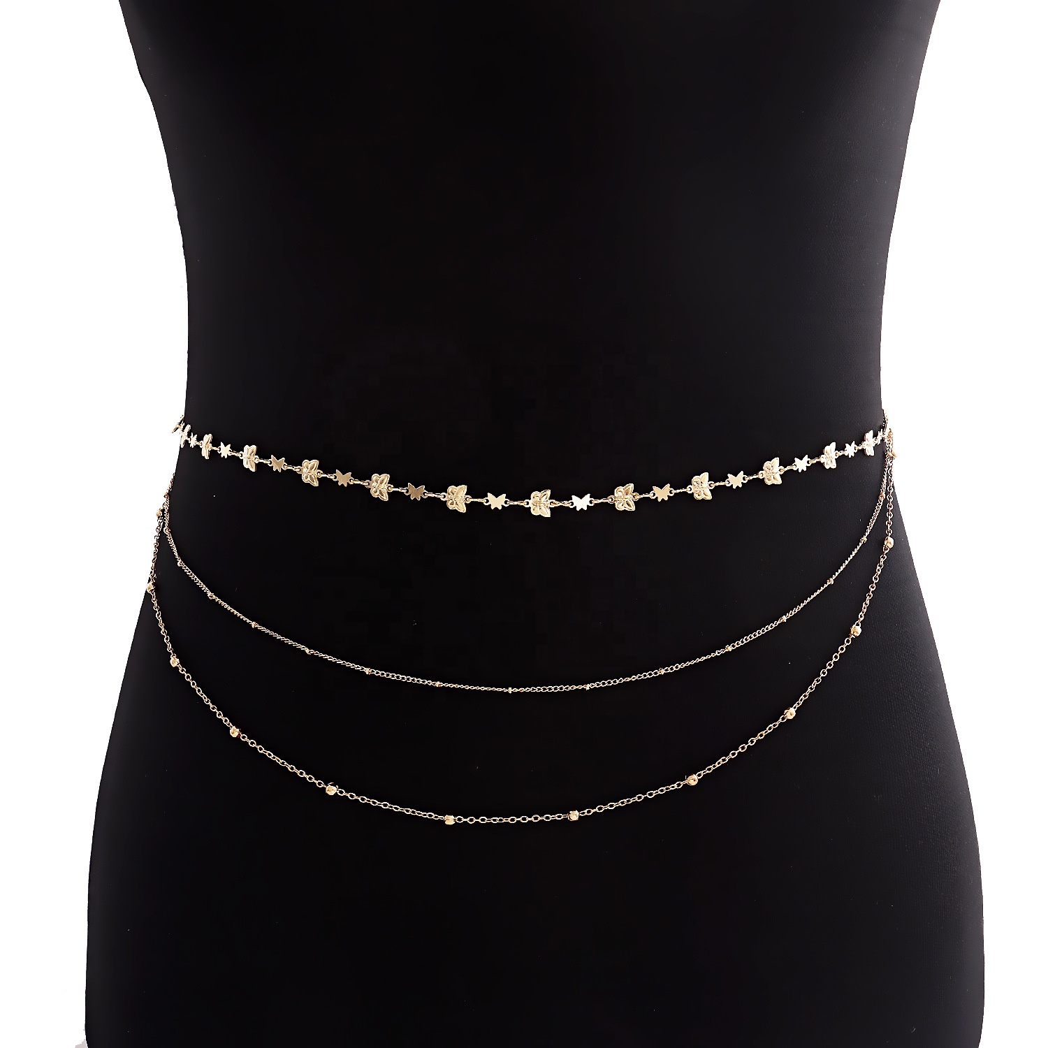 Женская многослойная цепочка в стиле панк/хип-хоп, многослойная цепочка на талию в стиле ретро, подчеркивающая индивидуальность, 2022