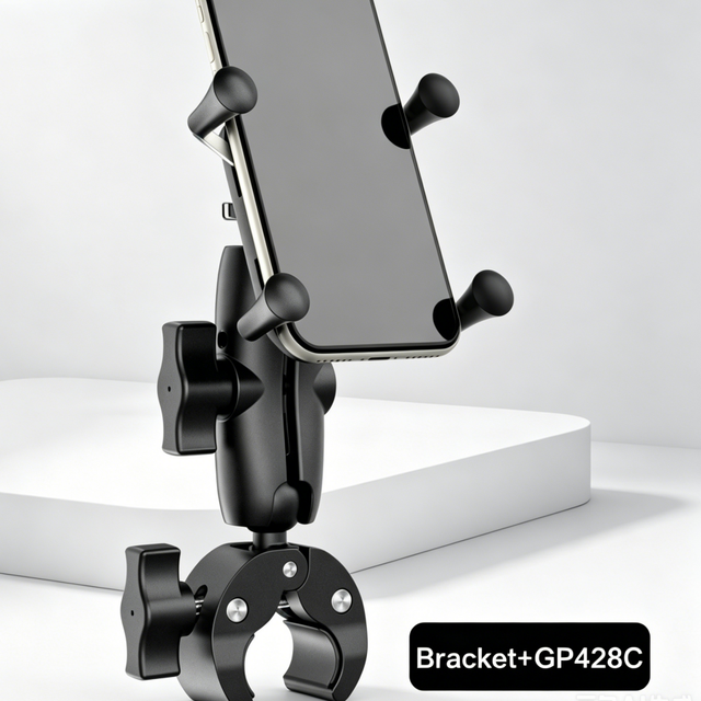 360 Rotation Ball Head Phone Mount Heavy-Duty Bicycle Motorcycle Handlebar Phone Holder