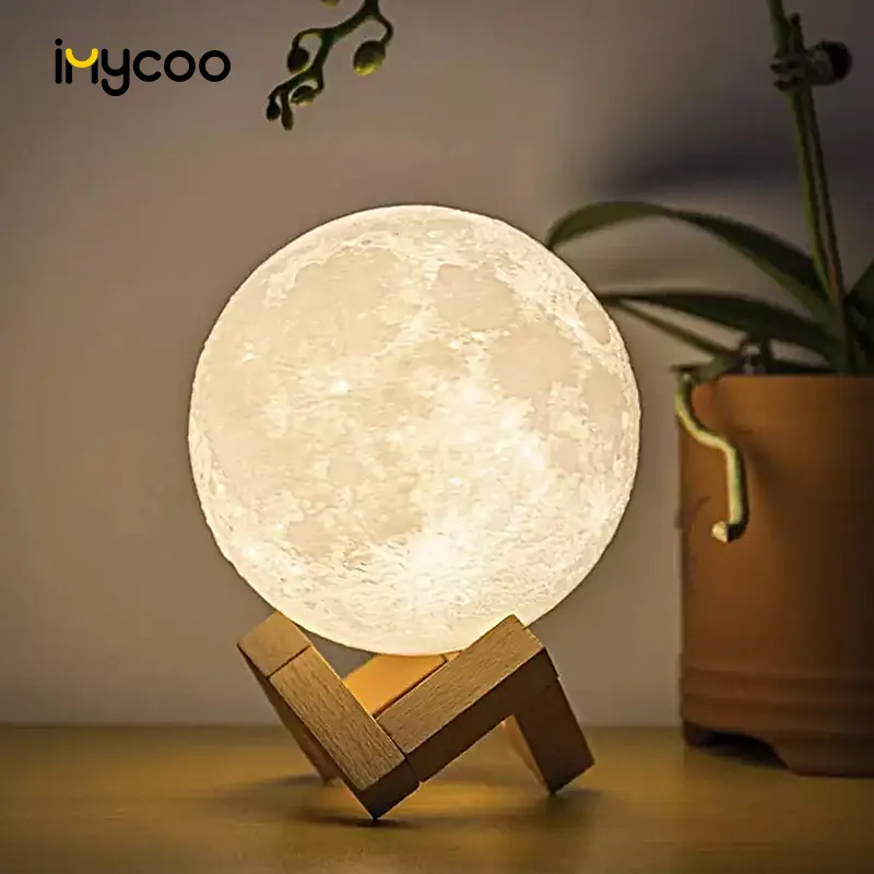 IMYCOO חדש נטענת USB שקיעה מנורת סיטונאי מיני ירח שקיעת מקרן אורות עבור חדר