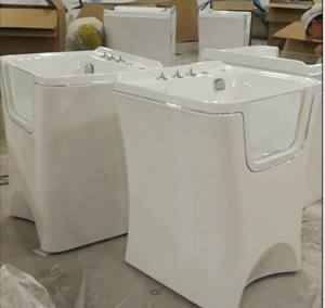 <span class=keywords><strong>Bañera</strong></span> Moderna Rectangular de Acrílico para Mascotas, 110V/220V, con Ozono, Baño Lácteo, Portátil, Independiente, con Masaje - Product Image 2