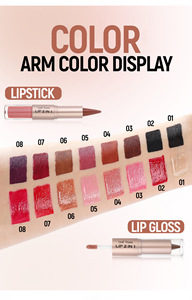Lápiz Labial Mate de Doble Punta Personalizado, Brillo Labial, Espejo Labial, Herramienta de Maquillaje Líquido de Estilo Moderno con Ingredientes Minerales, Empaquetado en Caja - Product Image 5