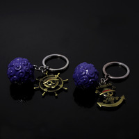 Porte-clés en métal modèle arme Fruit du Diable Luffy One Piece Anime Japonais
