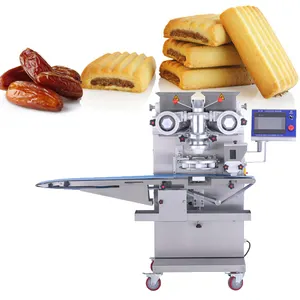 Hot Sale Filled Date Bar Cookies Machine Fig Newton Biscuits Encrusting And Forming Machine For Businesses