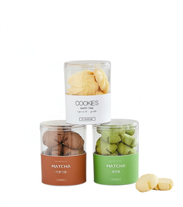 Transparent Plastic <b>Cookie</b> <b>Jar</b> Round Food Storage Container With Lid for Biscuits Candy Nuts Gift Packaging/ - Product Image 1