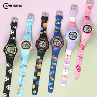 Montre numérique pour enfants MINGRUI MR-8206LK, étanche WR30M, rétroéclairage LED, bracelet de dessin animé, montre électronique pour enfants, cadeau pour garçons et filles