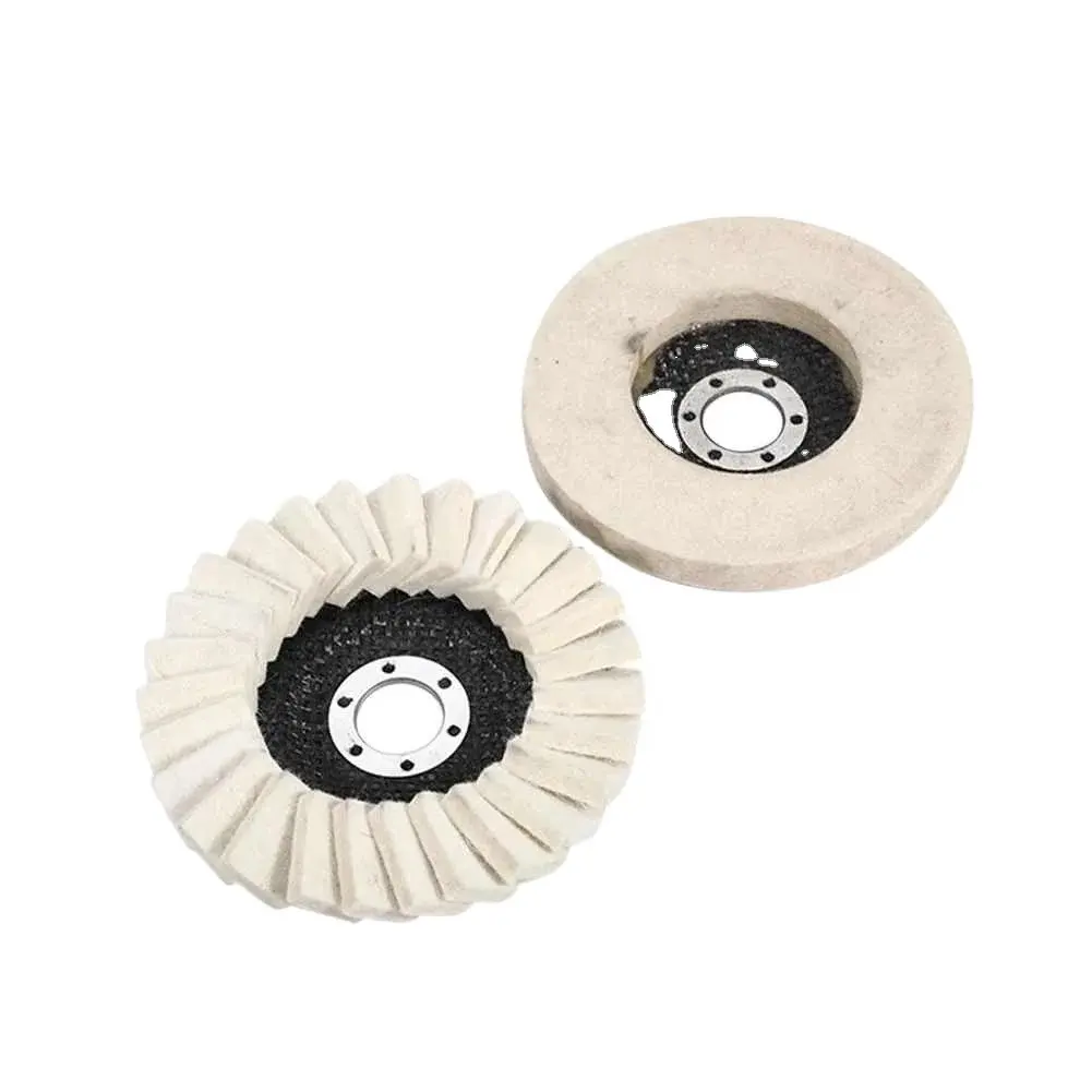 125mm/130mm Wool Polishing Wheel Buffing Pads Angle Grinder Wheel Felt Polishing Disc Polisher For Metal Marble Glass Ceramics