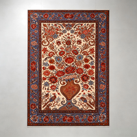 Tapis rectangulaires en polyester imprimé style pastoral, à poils ras, motif minimaliste, antidérapants, lavables en machine, pour salon