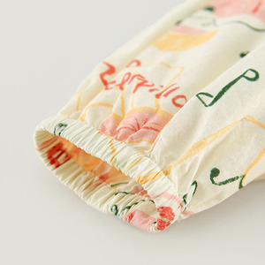 Vestido Camisero de Manga Larga para Niñas, Lindo Estampado de Hongos y Música, Cuello <span class=keywords><strong>Peter</strong></span> <span class=keywords><strong>Pan</strong></span>, Vestidos Casuales de Algodón para Niñas de 2 a 7 Años - Product Image 6