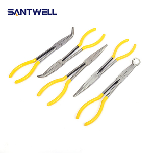 11" Extra <b>Long</b> Needle <b>Nose</b> Pliers Straight&Bent Angled <b>Long</b> Reach Pliers Carbon Steel <b>Long</b> <b>Nose</b> Pliers for Auto Machinery Repair - Product Image 1