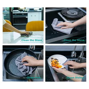 Factory Wholesale Custom Microfiber Cloth Towel High Quality Microfiber Cleaning Cloths For Car Kitchen