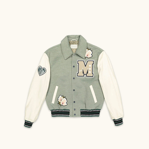 2025 nuevas chaquetas de hombre de estilo callejero personalizadas Varsity chaqueta fina de cuello alto de alta calidad para hombre en venta para invierno - Product Image 6