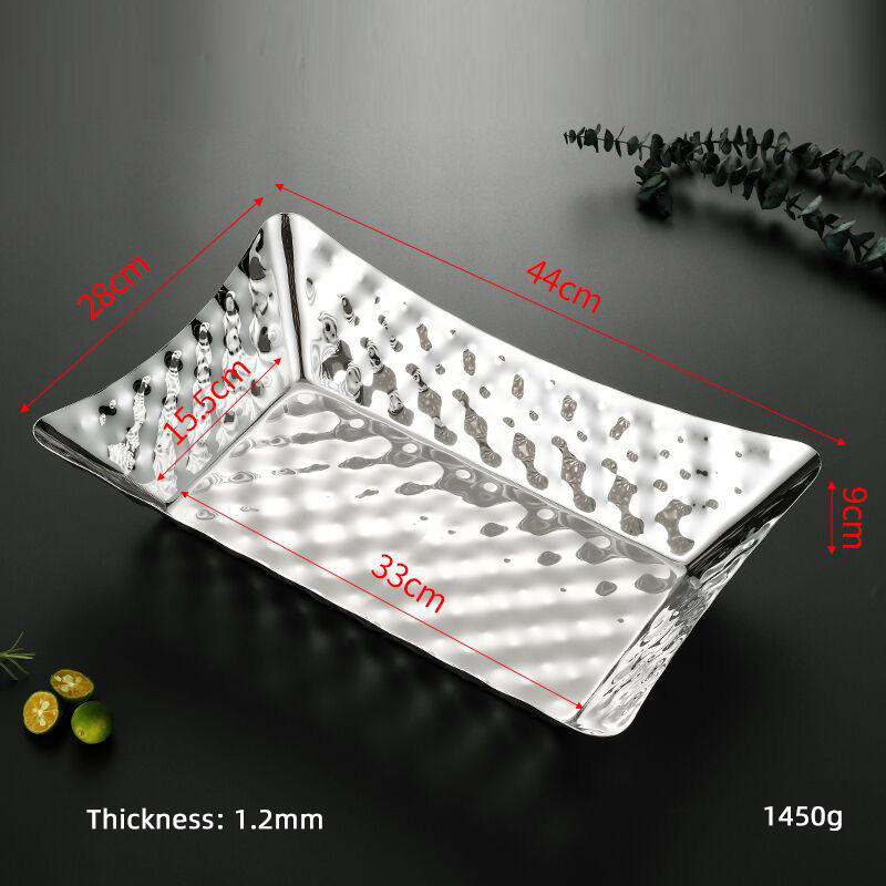 44*28*9.5 ซม. สีเงิน ทรงไม่สม่ำเสมอ