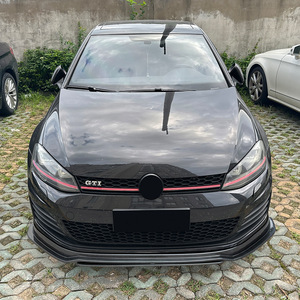 Amp-Z Front Lip Spoiler For Volkswagen Golf MK7 GTI 2013-2016 Piano Black Carbon Fiber Texture Matte Finish Tuning Style - Product Image 3