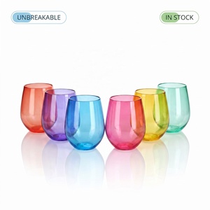 Bicchiere da Vino Rosso Moderno Trasparente con Bordo Rosso Personalizzabile, Elegante Strumento per Degustazione con Capacità 401-500ml - Product Image 1