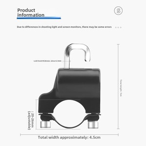 Bloqueo de llavero de Metal <span class=keywords><strong>antirrobo</strong></span> Universal para <span class=keywords><strong>cascos</strong></span> de motocicleta y bicicleta Casco de bicicleta eléctrica Seguridad - Product Image 2