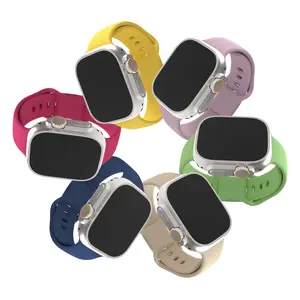 Huamj Groothandel Hot Sale Horlogeband Riem Voor Vlinder Inzet Gesp Gesp Siliconen Apple Band