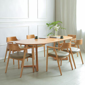 Chaises de salle à manger de style scandinave moderne et luxueux, élégantes en bois et cuir PU, idéales pour les restaurants et les cafés - Product Image 6