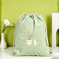 Sac de transport simple personnalisable avec cordon de serrage et poignée, grande capacité, pochette réutilisable pour usage quotidien et cadeaux de salon professionnel
