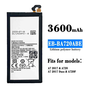 Batteria di ricambio EB-BA720ABE 3600mAh 3.85V per <span class=keywords><strong>Samsung</strong></span> <span class=keywords><strong>Galaxy</strong></span> <span class=keywords><strong>A7</strong></span> 2017 A720 A720F batteria del telefono <span class=keywords><strong>cellulare</strong></span> - Product Image 2
