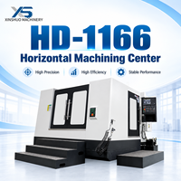 Centre d'usinage CNC horizontal XINSHUO HD1166, commande CNC 3 axes NT40, 7,5 kW, 380 V, machine de fraisage pour métaux lourds