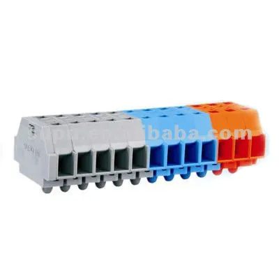 Wholesale 2-Conductor Miniature Mini Terminal Block Deck With Snap-In Mounting Spring Cage Clips For Wire(0.2Mm-1.5Mm)