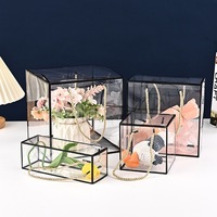 Vente flash de Noël - Boîtes cadeaux pliables en PVC transparent - Boîtes cadeaux carrées en PVC transparent PP PET pour fleurs et bonbons