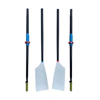 Remo de Carbono 3K para Bote de Remo, Eje de 38 mm, Remo de Carbono Completo para Aguas Abiertas, Portátil