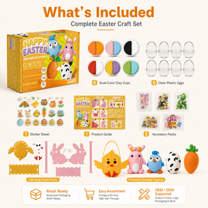 Kit de Arcilla Superligera <span class=keywords><strong>para</strong></span> Pascua - No Tóxica, No Pegajosa, Sin Decoloración, Juego Completo <span class=keywords><strong>para</strong></span> Hacer Huevos de Pascua/Cestas, Secado al Aire, Fácil de Moldear <span class=keywords><strong>para</strong></span> Niños - Product Image 2