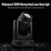 Lampu Laser Beam Bergerak Tahan Air 260W IP66 DMX512 0.8 °   Pencahayaan Panggung Fokus Elektronik Beam untuk Konser Acara Luar Ruangan