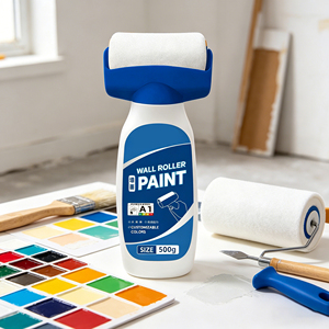 Bunkerway BKW GTQ001 Water-based Acrylic Odorless Indoor Building <b>Coating</b> White Latex <b>Paint</b> for Brush Application Home Use - Product Image 4