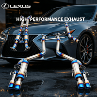 Système d'échappement Valvetronic en titane bleu brûlé style course pour modification Lexus GS F RC F