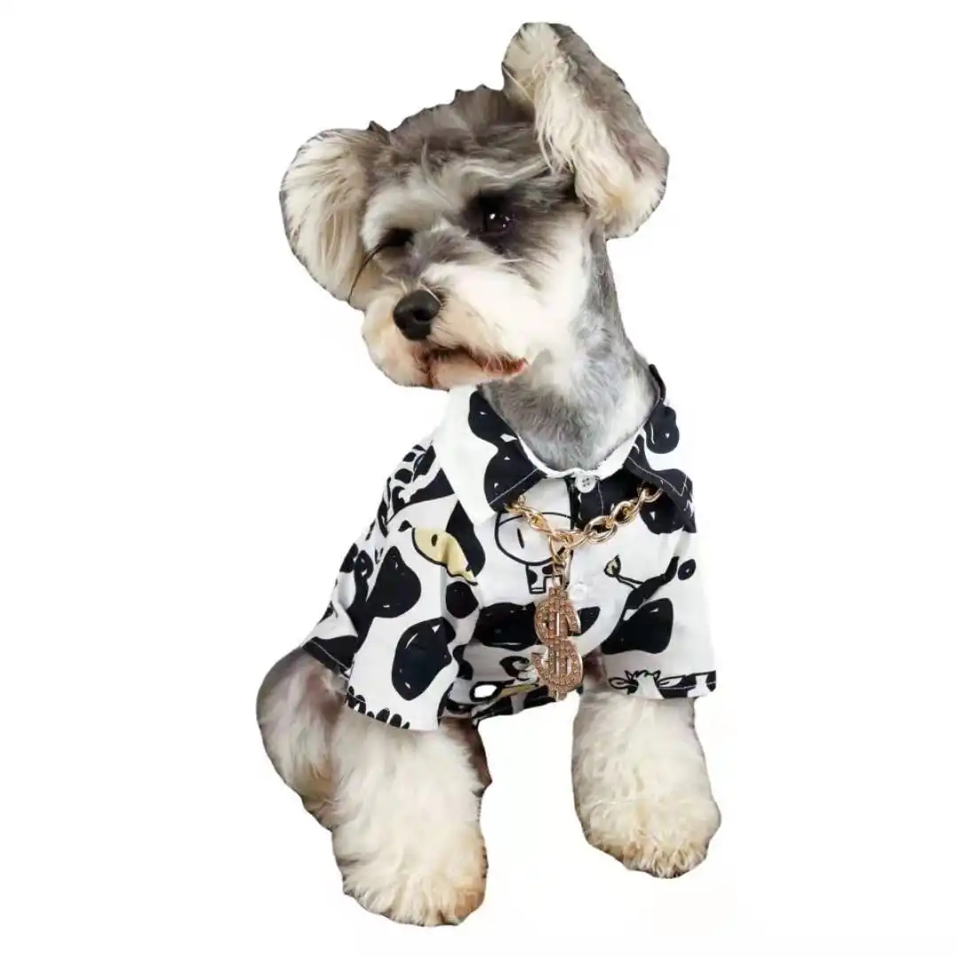 Wholesale Cute Shirt Summer Dairy Cow Pattern Dog Pet Holiday Shirt Dog Pet Apparel Clothes