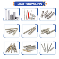 Broches à rouleaux à aiguilles à extrémité plate creuse filetées SUS304, goujons coniques, broches cylindriques solides en acier inoxydable et en aluminium