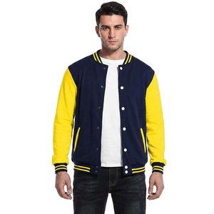 Veste de baseball en cuir pour homme, modèle universitaire, personnalisable avec broderies OEM, best-seller - Product Image 1
