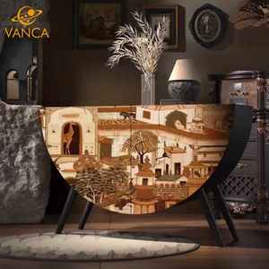 Consolle d'ingresso in legno massello cinese, lussuosa decorazione <span class=keywords><strong>per</strong></span> la casa nuova, mobile contenitore convertibile da parete <span class=keywords><strong>per</strong></span> ingresso, <span class=keywords><strong>corridoio</strong></span> e soggiorno - Product Image 6