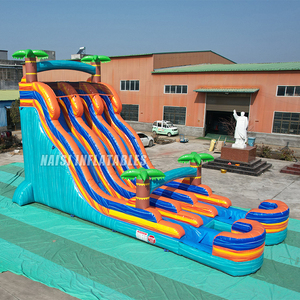 Toboggan aquatique gonflable tropical géant de 23 pieds de haut <span class=keywords><strong>avec</strong></span> deux piscines, usage commercial, toboggan aquatique à double piste, <span class=keywords><strong>location</strong></span> de château gonflable - Product Image 5